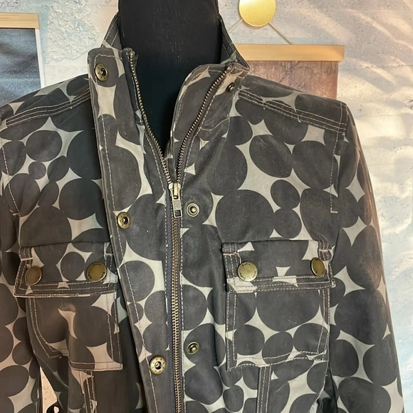 Boden waxed cotton utility jacket with tie waist size 6 - Picture 5 of 10